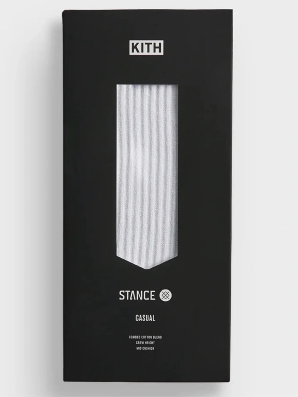 2 Pairs of Black & White Kith Classics for Stance 2.0 Classic Crew Socks Sz L
